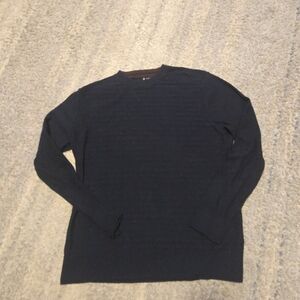 Smartwool Crewneck Sweater Mens Medium Navy Blue Wool Blend Long Sleeve Outdoors